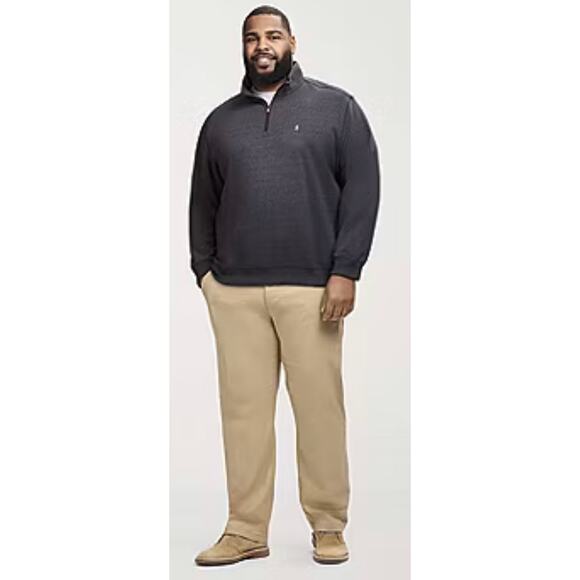 Izod Mens Black Shirt Advantage Performance Stretch Size 2XL Pullover 1/4 Zip - Picture 1 of 15